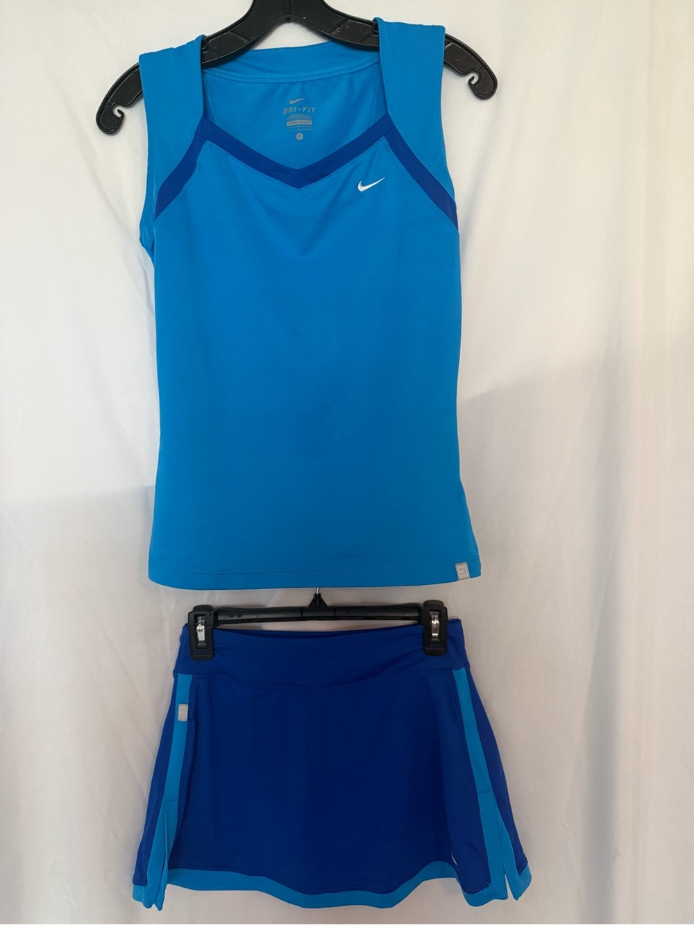 Nike Women's Bright Blue Tank with Royal Blue Skort Set